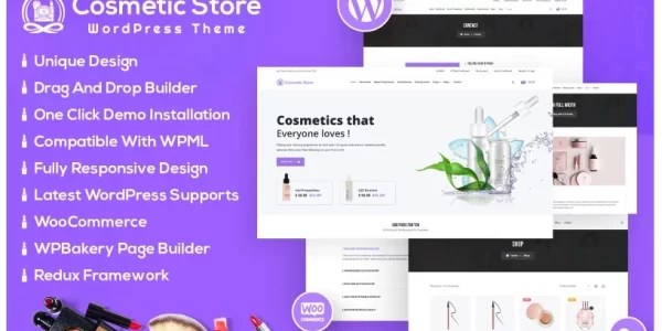 Cosmetic Store WooCommerce Theme 1.0 GPL Theme