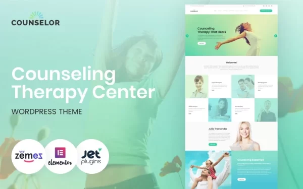 Counselor Counseling Therapy Center Responsive WordPress Theme 1.0.1 GPL Theme