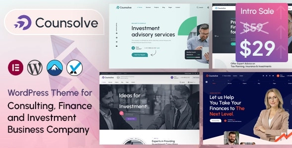 Counsolve Consulting Investments WordPress Theme 1.0 GPL Theme