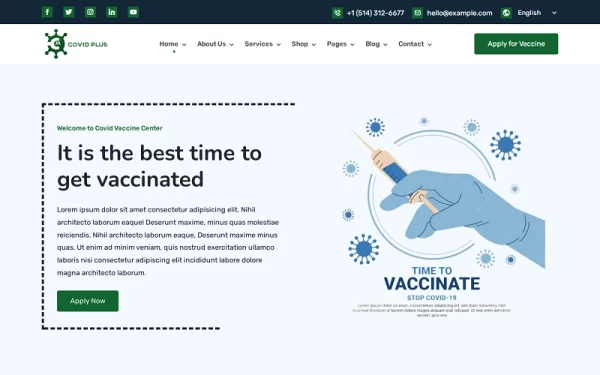 Covid Plus Coronavirus and Medical Store WordPress Theme 1.0.0 GPL Theme