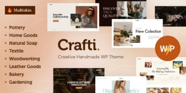 Crafti Creative Handmade WordPress Theme 1.0.0 GPL Theme
