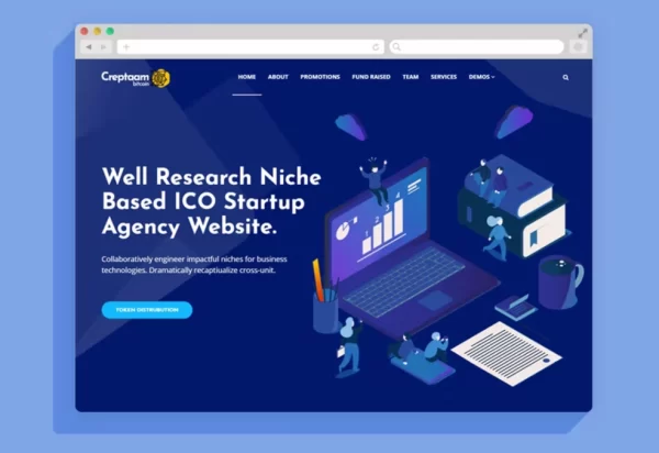 Creptaam Bitcoin, ICO Landing and Cryptocurrency 1.4 GPL Theme
