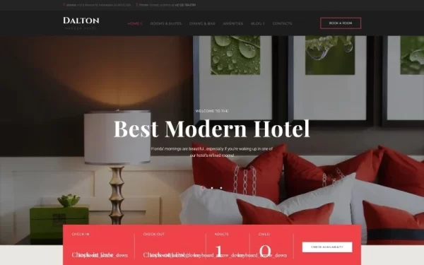 Dalton Modern Hotel Resort WordPress Theme 1.0.0 GPL Theme