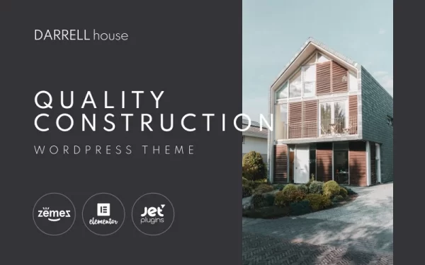 Darrell house Quality Construction WordPress Theme 1.0.1 GPL Theme