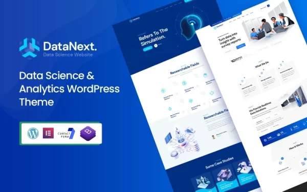 Datanext Data Science Analytics WordPress Theme 1.0.0 GPL Theme