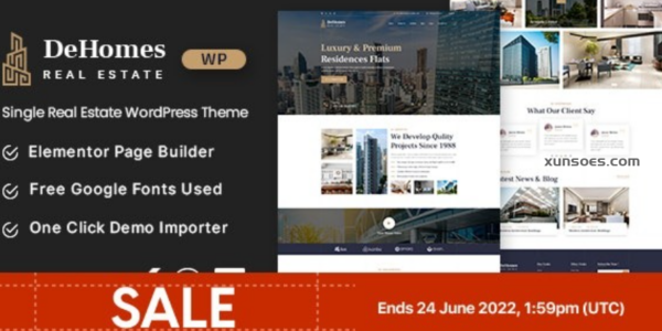 Dehomes Single Real Estate WordPress Theme 1.0 GPL Theme