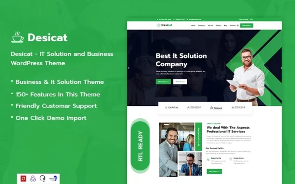 Desicat IT Solution And Business Services WordPress Theme 1.0.0 GPL Theme