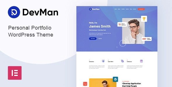 Devman Personal Portfolio WordPress Theme 1.0 GPL Theme