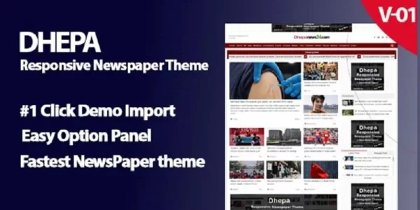 Dhepa News Portal WordPress Theme 1.0 GPL Theme