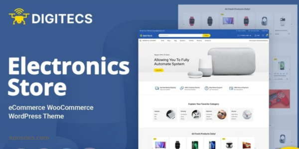 Digitecs – Electronics and Mobile WooCommerce Theme 1.0.0 GPL Theme