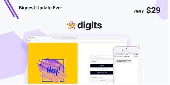 Digits : WordPress Mobile Phone Number OTP Signup and Login Form 8.4.3 GPL Plugins