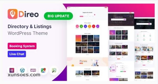 Direo Directory Listing WordPress Theme 2.25 GPL Theme