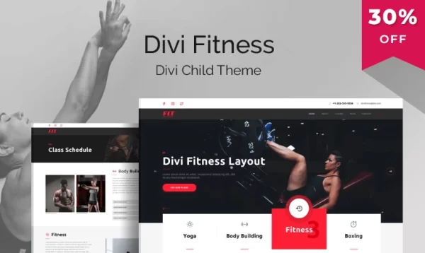 Divi Fitness 1.1.3 GPL Theme