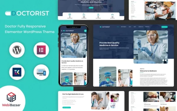 Doctorist Multipurpose Doctor Medical WordPress Theme 1.0 GPL Theme