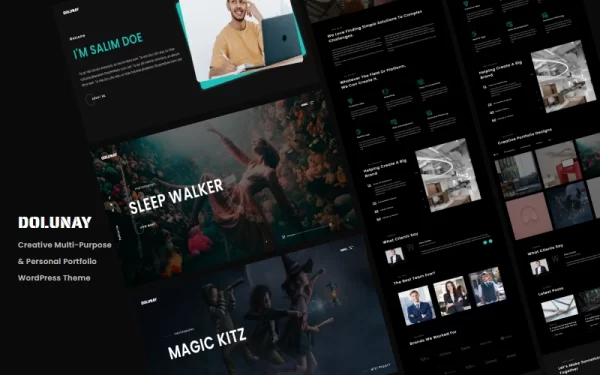 Dolunay Creative Multi-Purpose Personal Portfolio WordPress Theme 1.0 GPL Theme