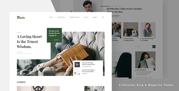 Doris Creative WordPress Blog and Magazine Theme 1 GPL Theme