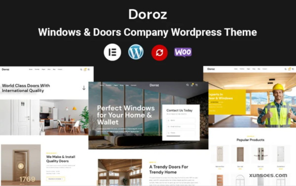 Doroz Windows Doors Company High Quality WordPress Theme 1.0.0 GPL Theme