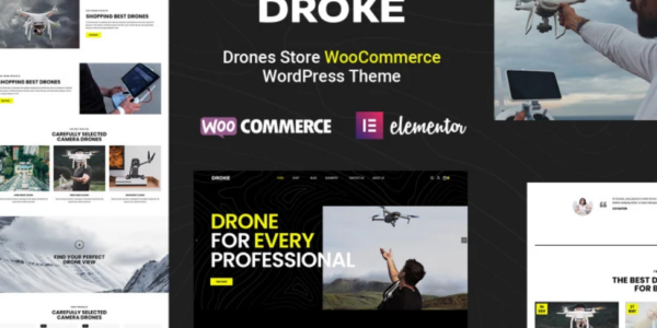 Droke Single Product, Drone and Camera WooCommerce Theme {version} GPL Theme