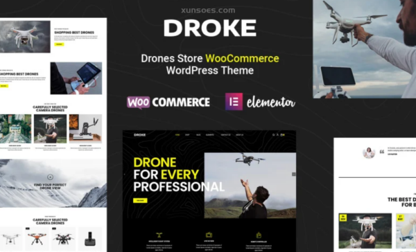 Droke Single Product, Drone and Camera WooCommerce Theme {version} GPL Theme