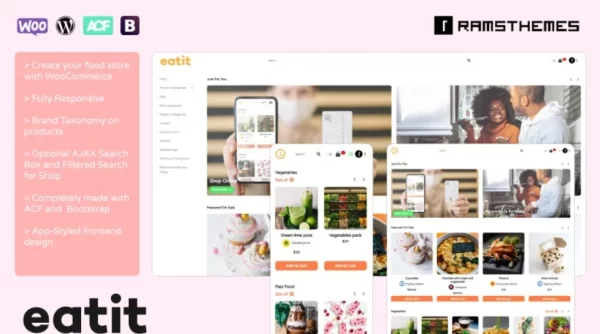 EATIT Food Store WooCommerce Theme 1.0.0 GPL Theme