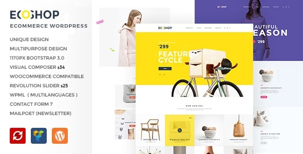 ECOSHOP Multipurpose eCommerce WordPress Theme 1.0 GPL Theme