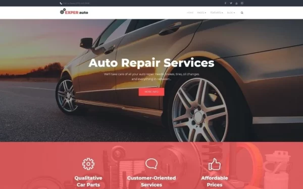 EXPER Auto Auto Repair Services Fully Responsive WordPress Theme 1.0.0 GPL Theme