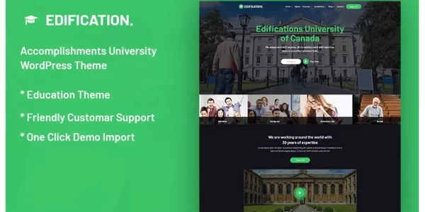 Edification Accomplishments University WordPress Theme 1.0 GPL Theme