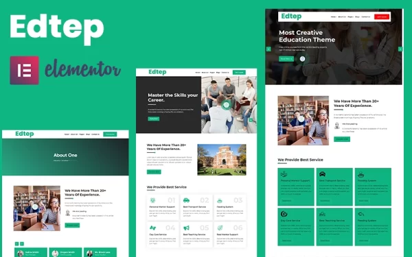 Edtep Education Elementor WordPress Theme 1.0.0 GPL Theme