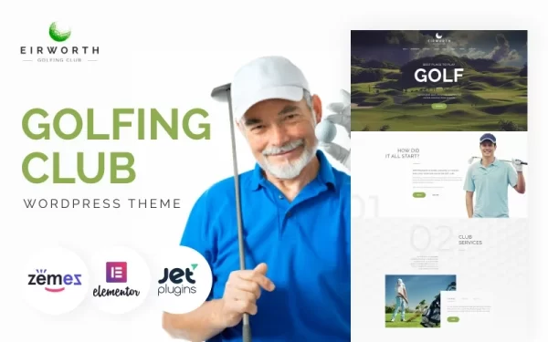 Eirworth Golfing Club Responsive WordPress Theme 1.0.0 GPL Theme