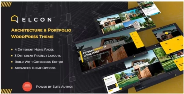 Elcon Architecture Portfolio WordPress Theme 1.0.1 GPL Theme