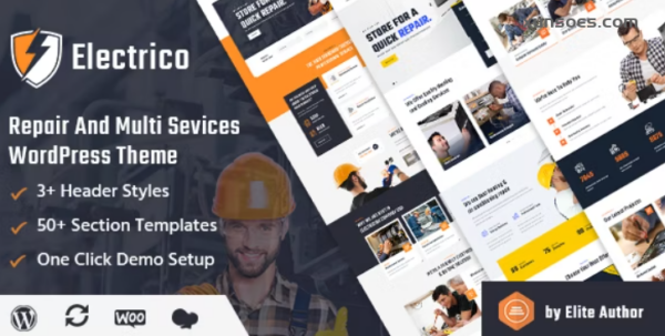 Electrico Repair and Multi Services WordPress Theme 1.1 GPL Theme