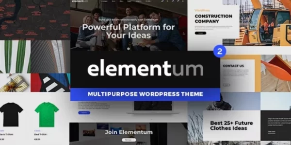 Elementum MultiPurpose High-Perfomance WP Theme 1.0.0 GPL Theme
