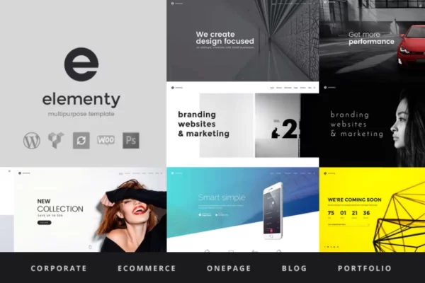 Elementy Multipurpose WordPress Theme 1.10 GPL Theme
