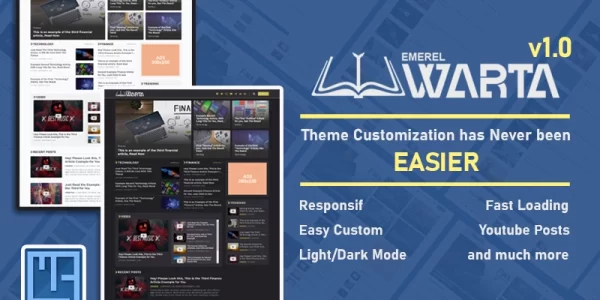 Emerel Warta Responsive Blog / Magazine / News WordPress Theme WordPress Theme 1.0 GPL Theme