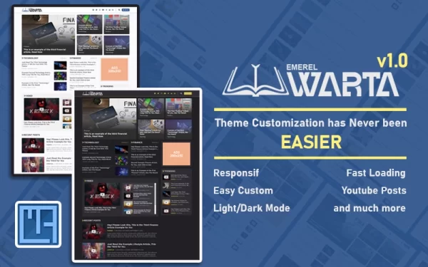 Emerel Warta Responsive Blog / Magazine / News WordPress Theme WordPress Theme 1.0 GPL Theme