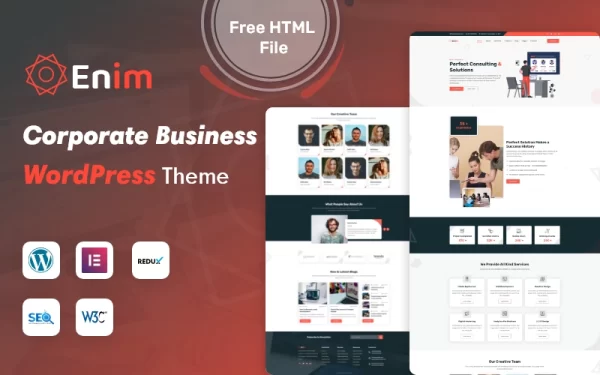 Enim Corporate Business WordPress Theme WordPress Theme 1.0 GPL Theme