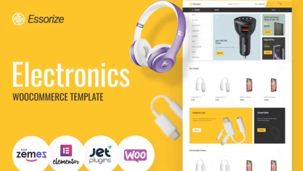 Essorize Electronics ECommerce Classic Elementor WooCommerce Theme 1.0.0 GPL Theme