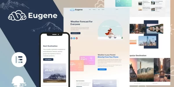 Eugene Weather Forecast WordPress Theme 1.0.0 GPL Theme