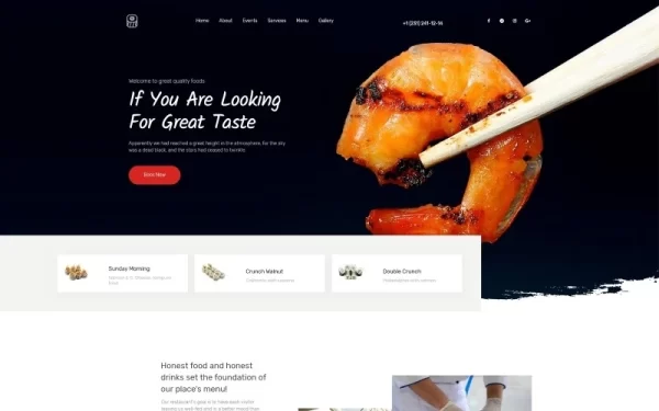 European Cuisine WordPress Theme 1.0.0 GPL Theme