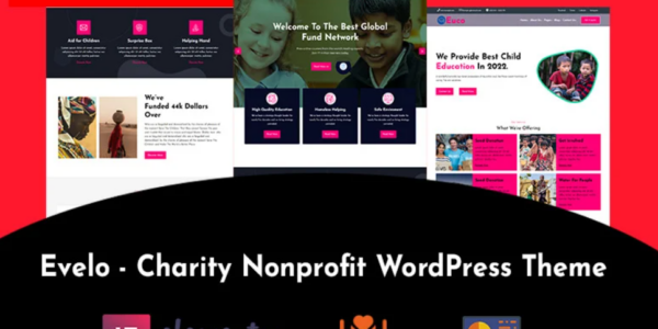 Evelo Children Charity Nonprofit WordPress Theme 1.0.0 GPL Theme
