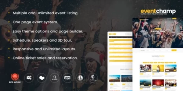 Event Champ – Multiple Events Conference Theme 2.1.6 GPL Theme
