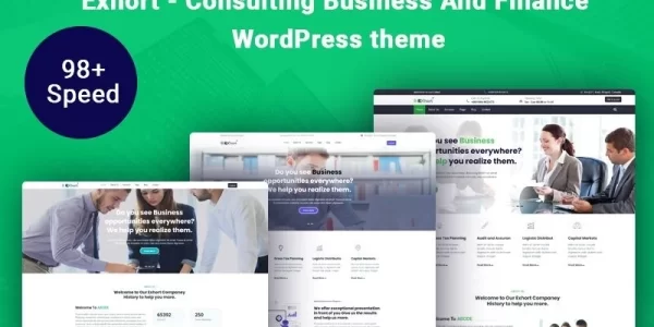 Exhort Consulting Business And Finance WordPress Theme 1.0.0 GPL Theme