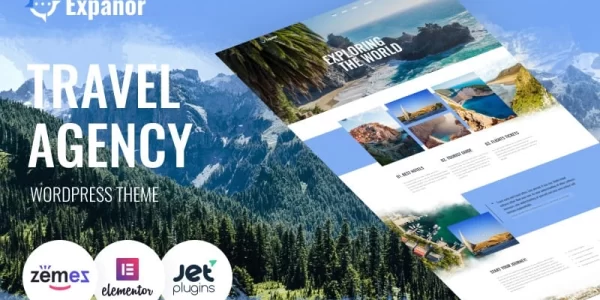 Expanor Travel Agency Multipurpose Modern WordPress Elementor Theme WordPress Theme 1.0.0 GPL Theme
