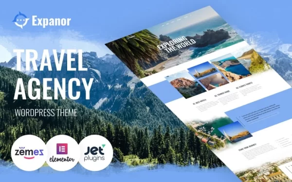 Expanor Travel Agency Multipurpose Modern WordPress Elementor Theme WordPress Theme 1.0.0 GPL Theme