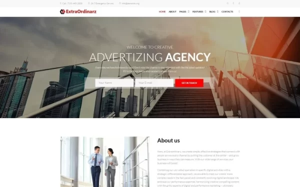 ExtraOrdinarz Advertising Agency WordPress Theme 1.0.0 GPL Theme