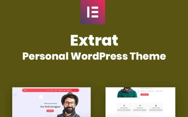 Extrat Personal Portfolio Responsive WordPress Theme 1.0.0 GPL Theme