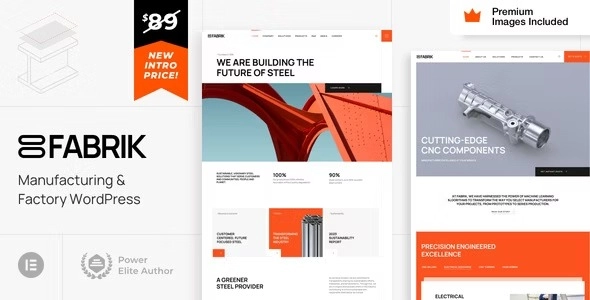 Fabrik Manufacturing Factory WordPress 1.0 GPL Theme