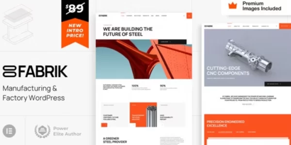 Fabrik  – Manufacturing Factory WordPress 1.0 GPL Theme