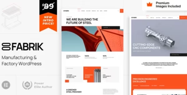 Fabrik  – Manufacturing Factory WordPress 1.0 GPL Theme