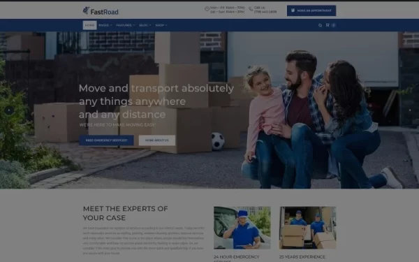 FastRoad Moving Company Responsive WordPress Elementor Theme WordPress Theme 1.0.0 GPL Theme
